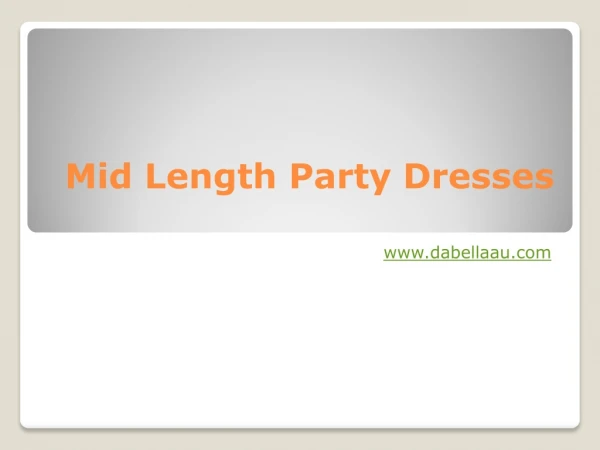 Mid Length Party Dresses For Women