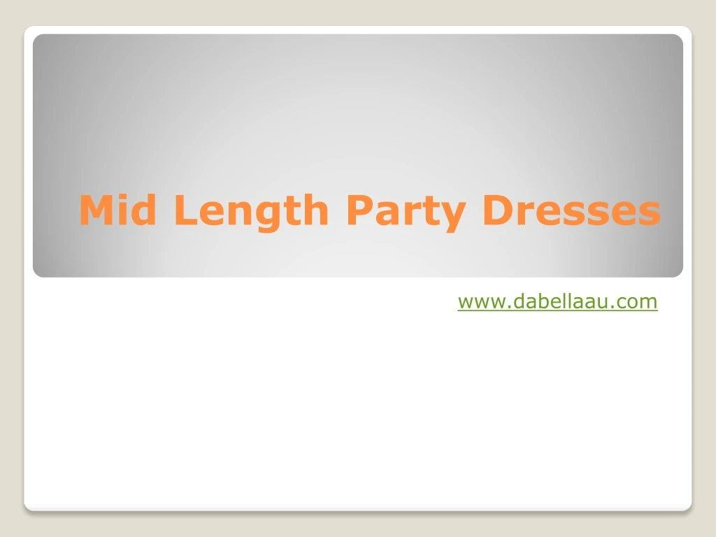 mid length party dresses