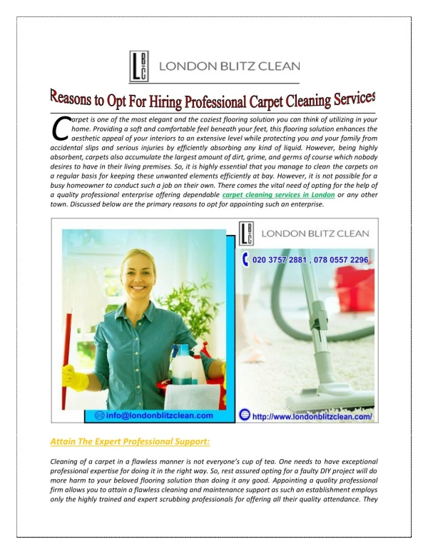 Reasons to Opt For Hiring Professional Carpet Cleaning Services
