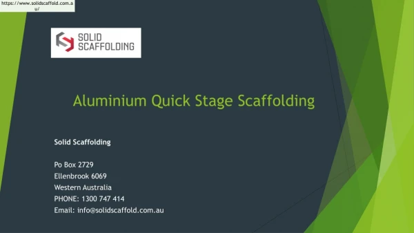 Aluminium Quick Stage Scaffolding