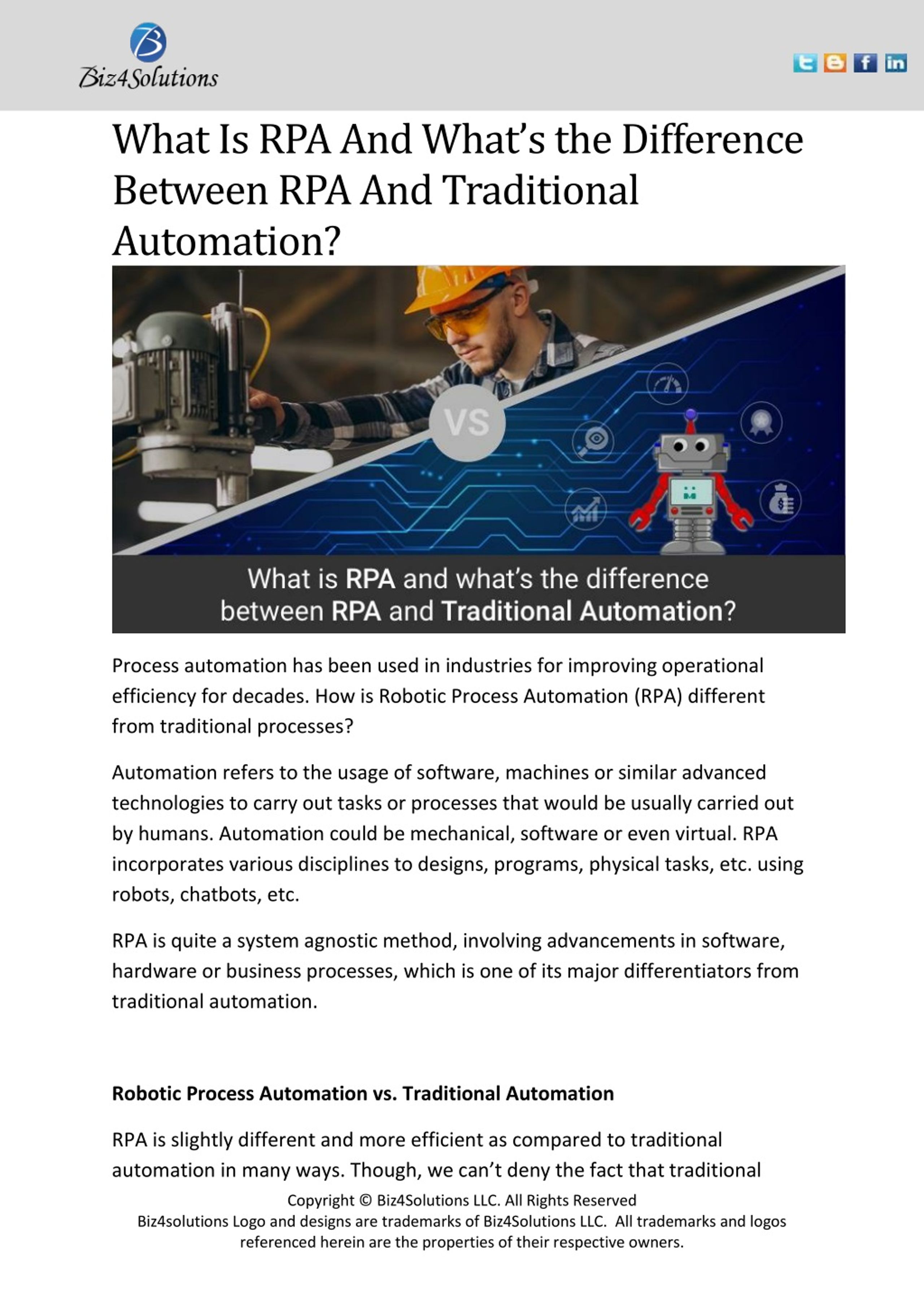PPT - What Is RPA And What’s the Difference Between RPA And Traditional ...