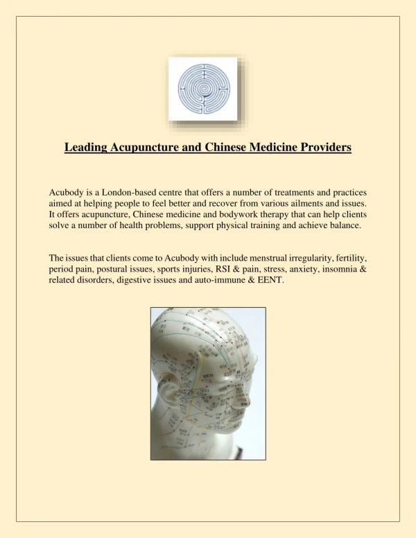 Leading Acupuncture and Chinese Medicine Providers