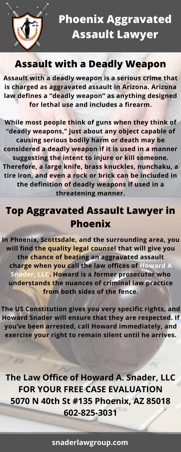 Phoenix Aggravated Assault Lawyer