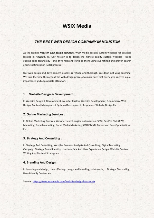 WSIX MEDIA - The Best Web Design Company in Houston