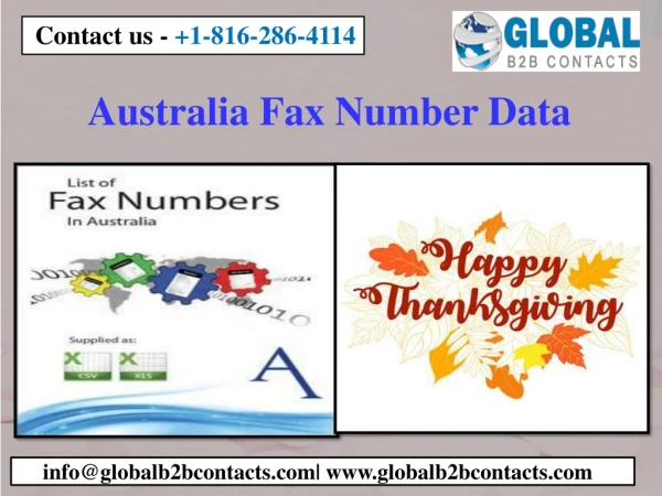 australia fax number data