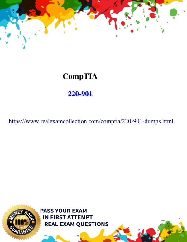 220-901 Exam Dumps, Pass4sure CompTIA Practice Test Questions - 2019