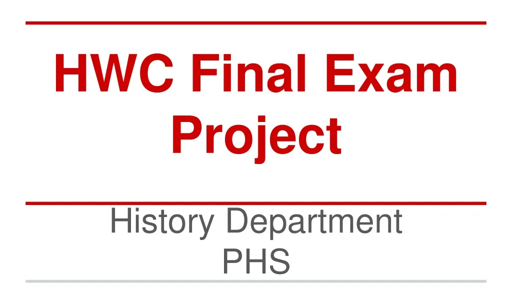 hwc final exam project
