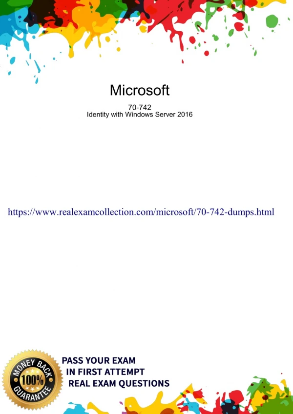 70-742 Actual Exam Dumps, Pass4sure Microsoft practice Test - 2019