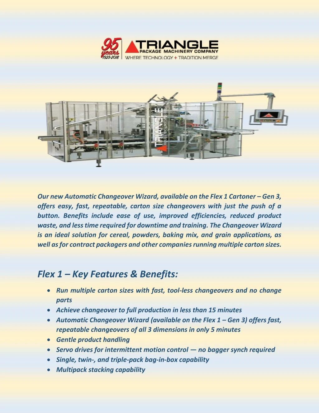 our new automatic changeover wizard available