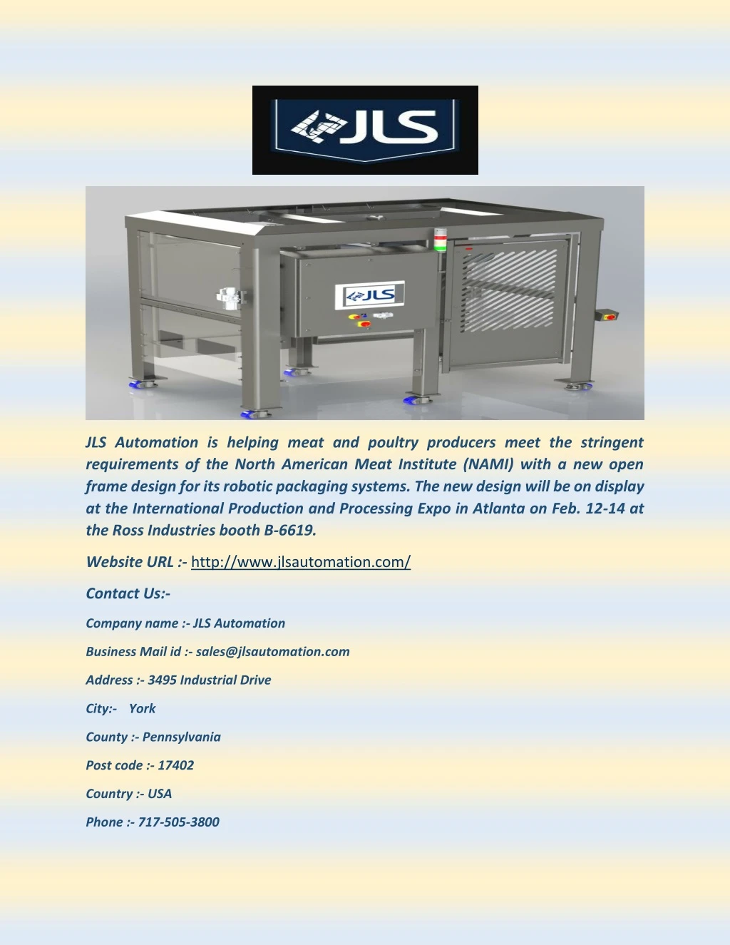 jls automation is helping meat and poultry