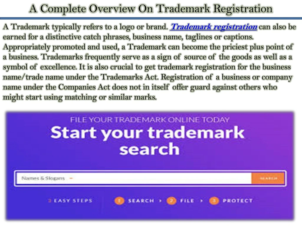 a complete overview on trademark registration