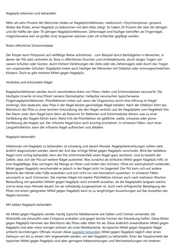 nagelpilz erkennen und behandeln