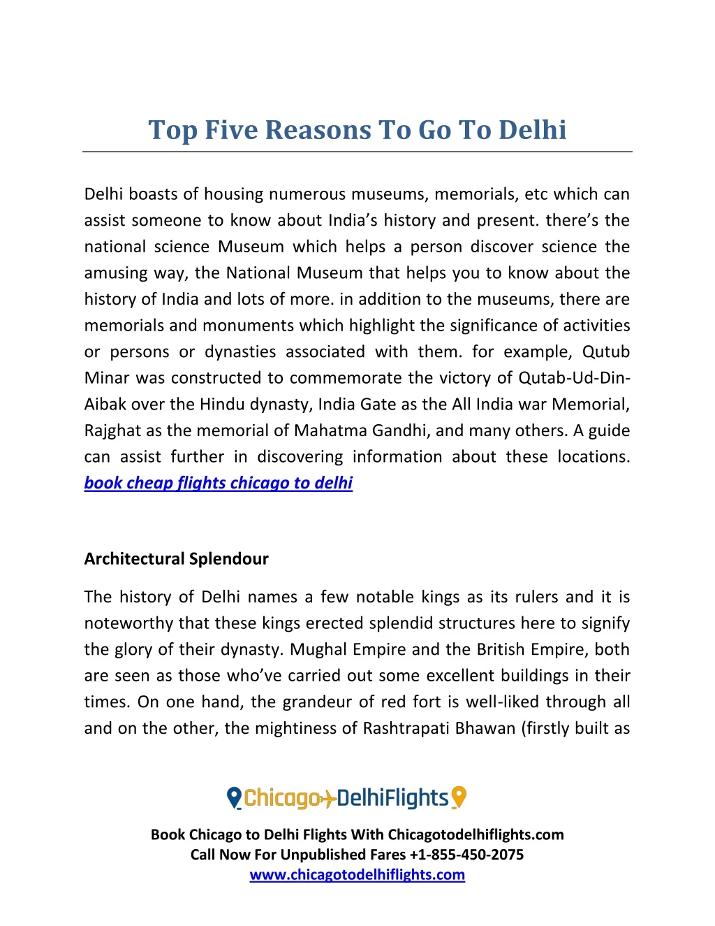 top five reasons to go to delhi