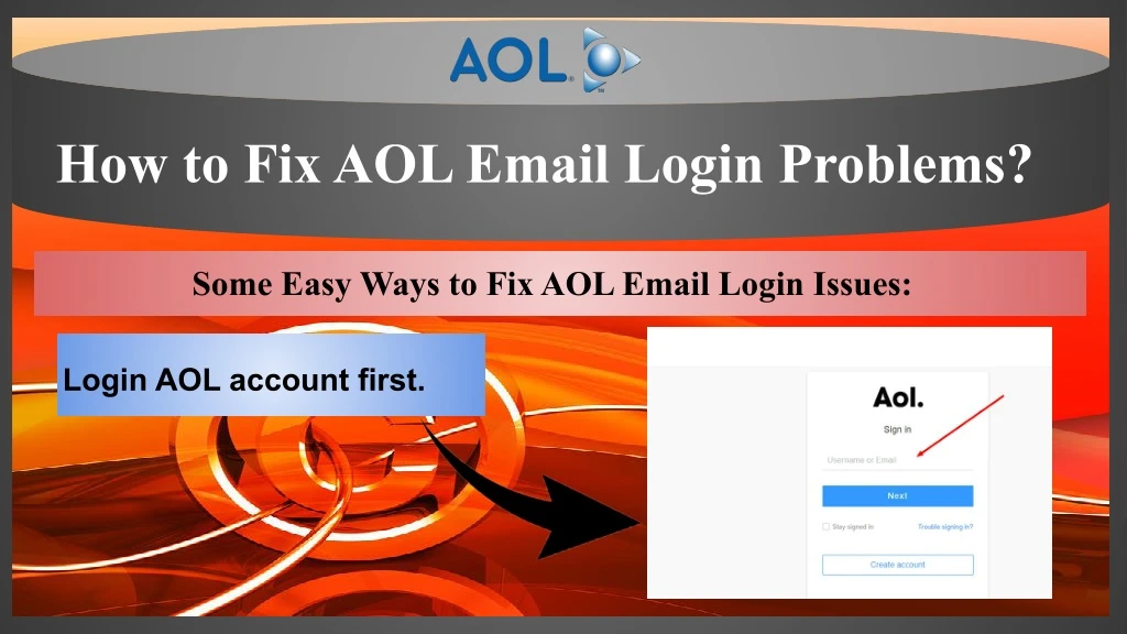 how to fix aol email login problems
