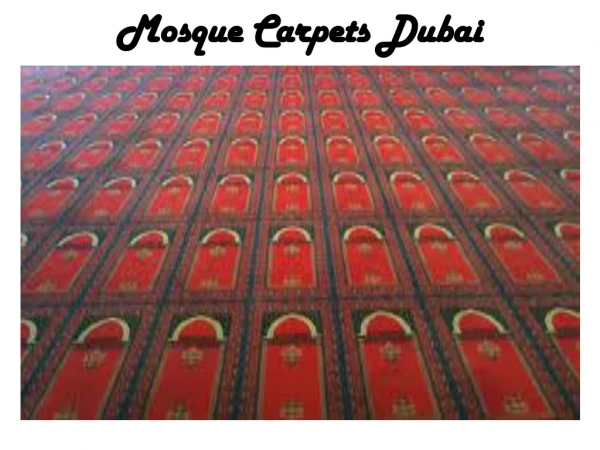 Best Mosque Carpets In Dubai