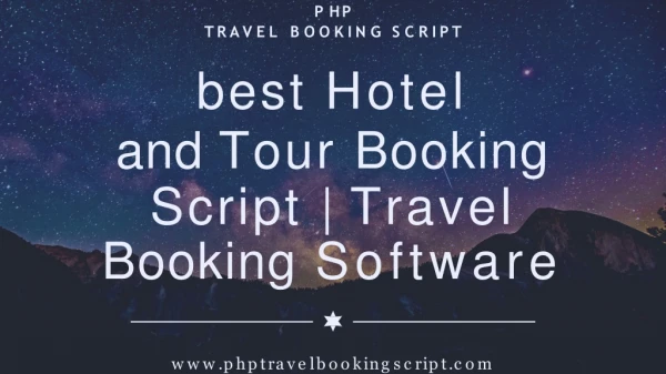 Best Travel Booking Software | PHP Travel Booking Script