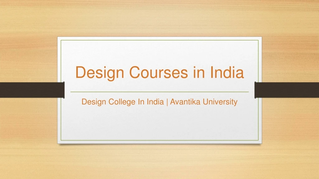 design courses in india
