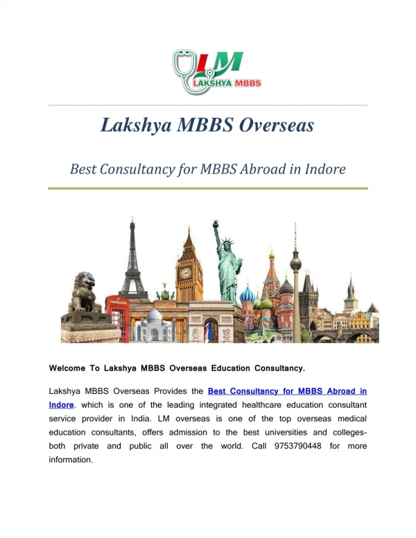 Best Consultancy for MBBS Abroad in Indore