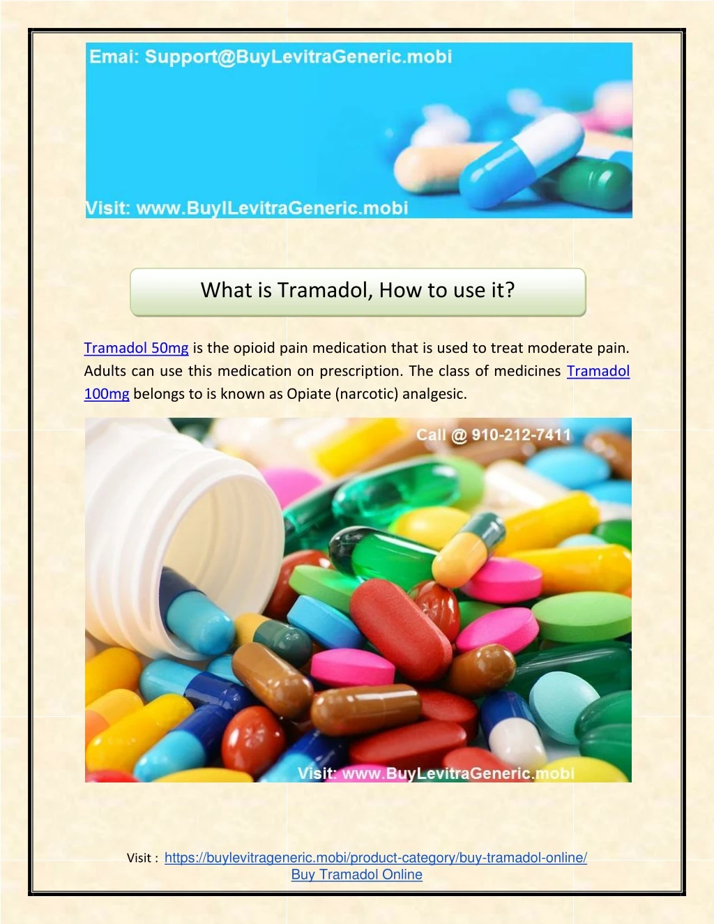what is tramadol how to use it