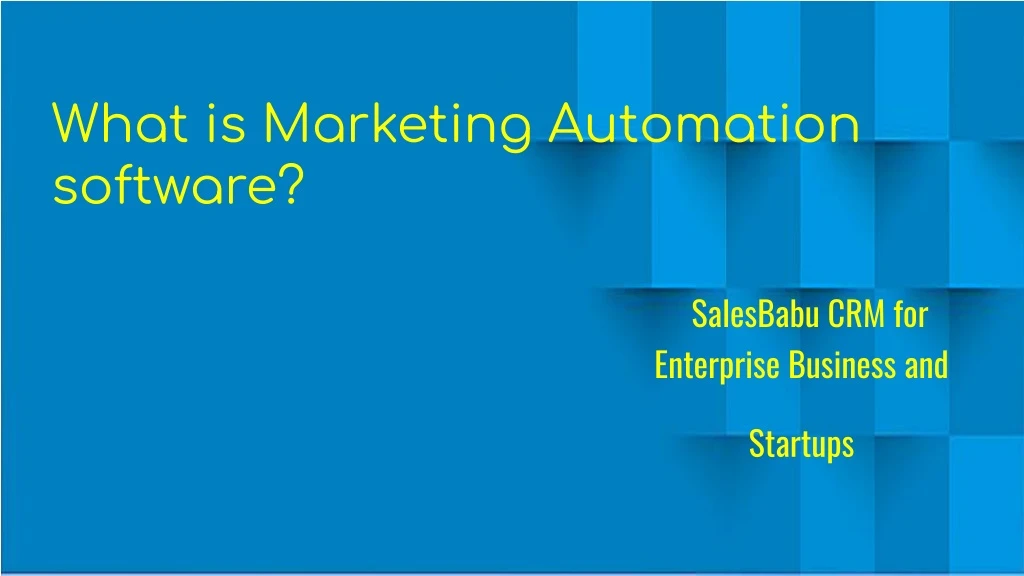 what is marketing automation software