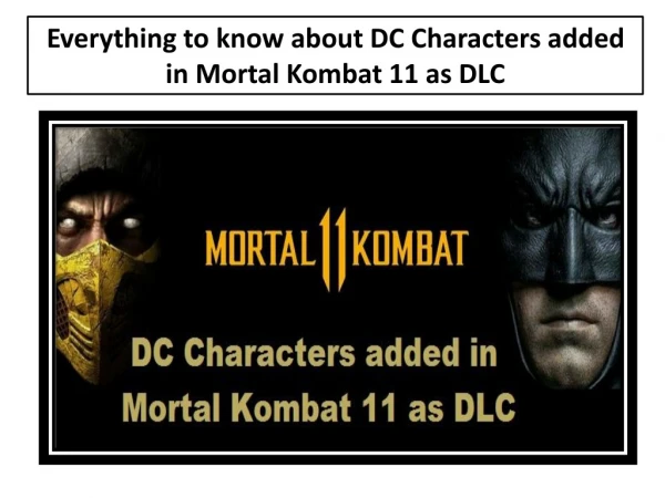 Everything to know about DC Characters added in Mortal Kombat 11 as DLC