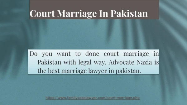 Court Marriage Procedure In Pakistan - Expert Lawyer In Pakistan