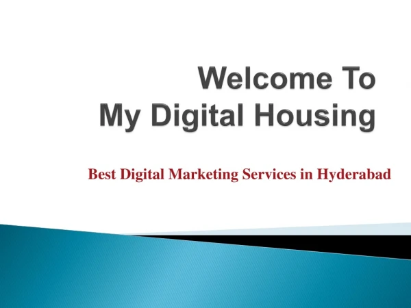 My Digital Housing | Best Digital Marketing Services in Hyderabad