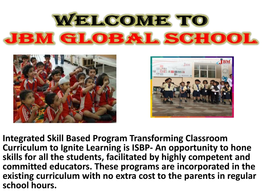 welcome to jbm global school