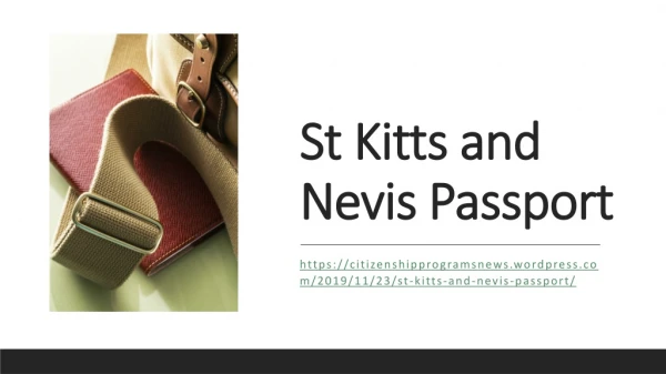 St Kitts and Nevis Passport