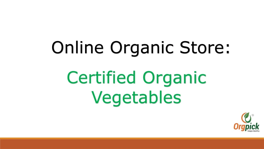 online organic store