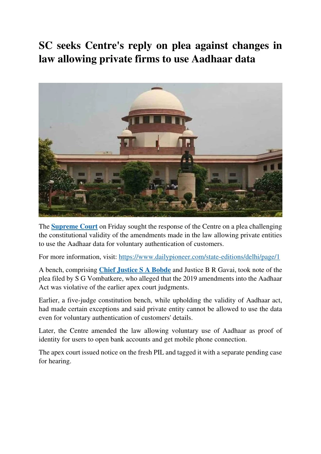 sc seeks centre s reply on plea against changes