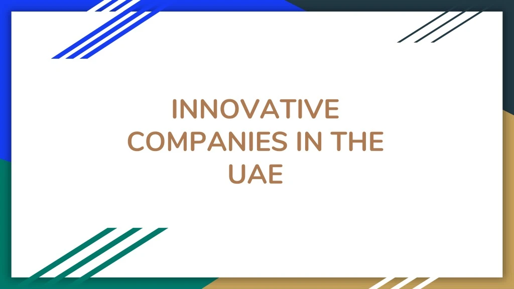 innovative companies in the uae