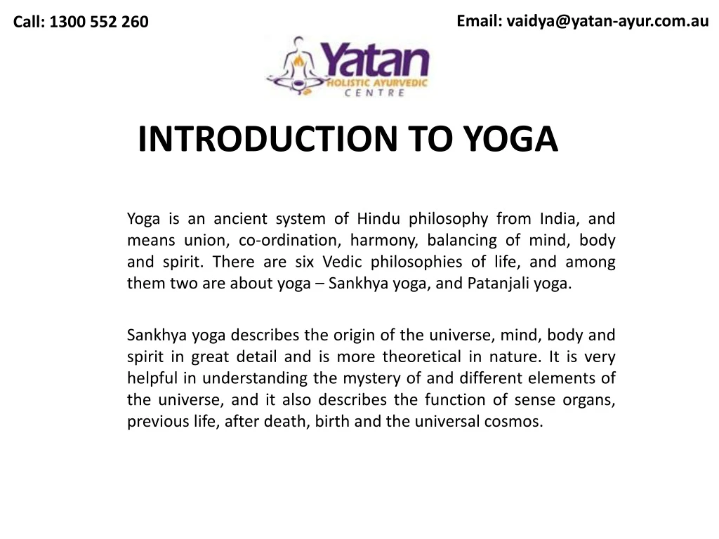 introduction to yoga