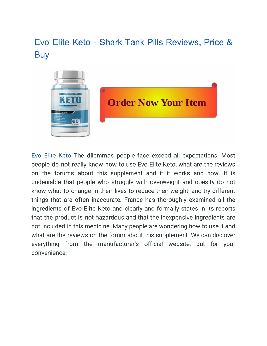 evo elite keto shark tank pills reviews price buy