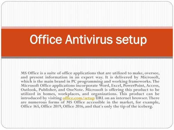 Activate Antivirus Office Product Key
