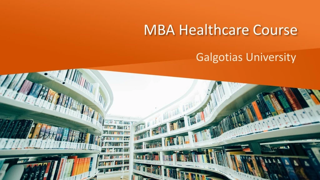 mba healthcare course