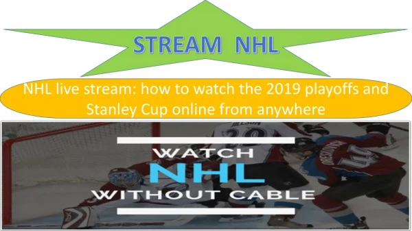 Watch the NHL playoffs on TV in the US