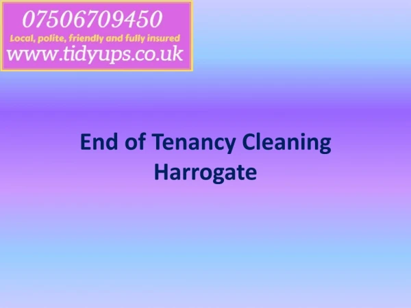 End of Tenancy Cleaning Harrogate