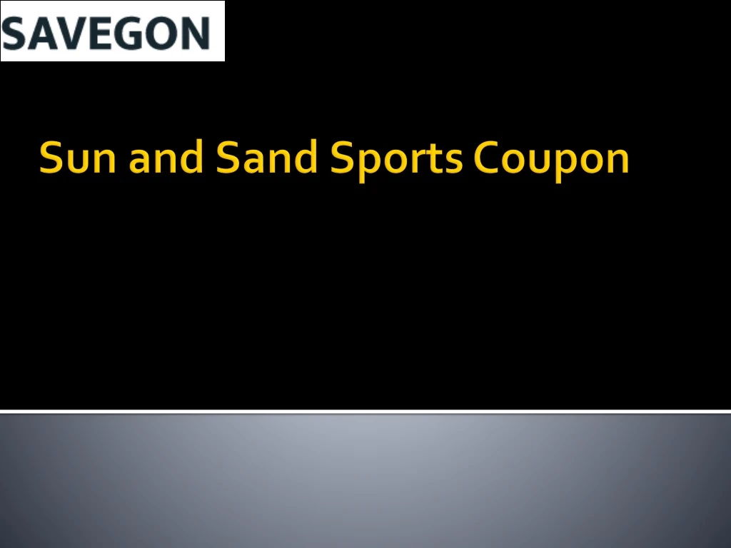 sun and sand sports coupon