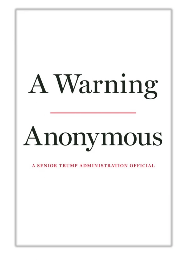 [PDF] Free Download A Warning By Anonymous