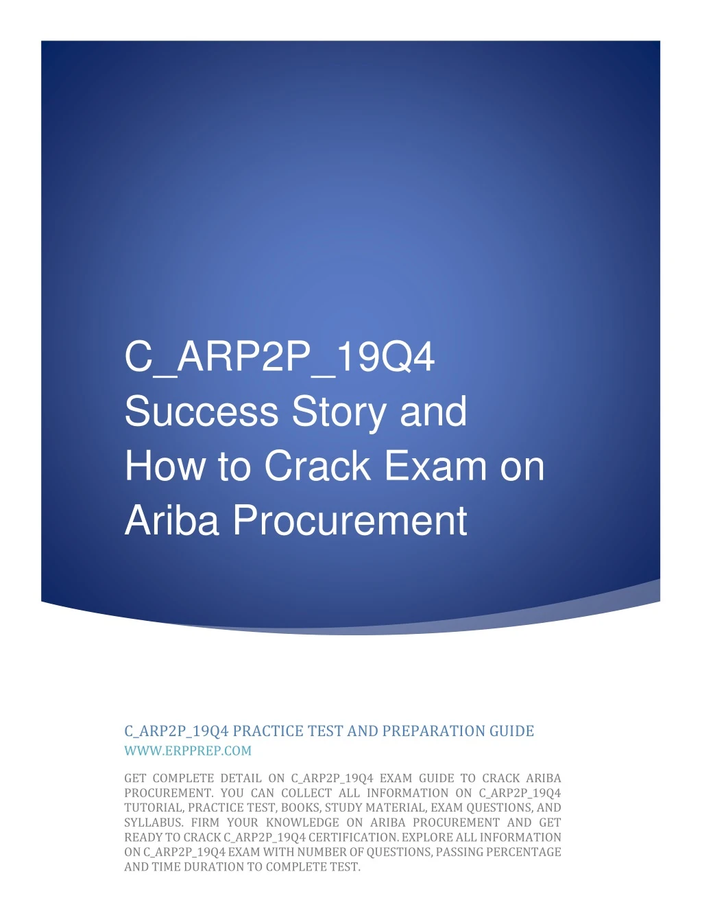 c arp2p 19q4 success story and how to crack exam