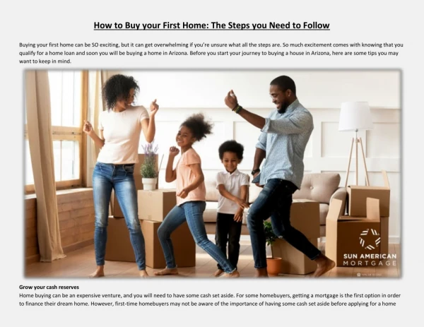 How to Buy your First Home: The Steps you Need to Follow