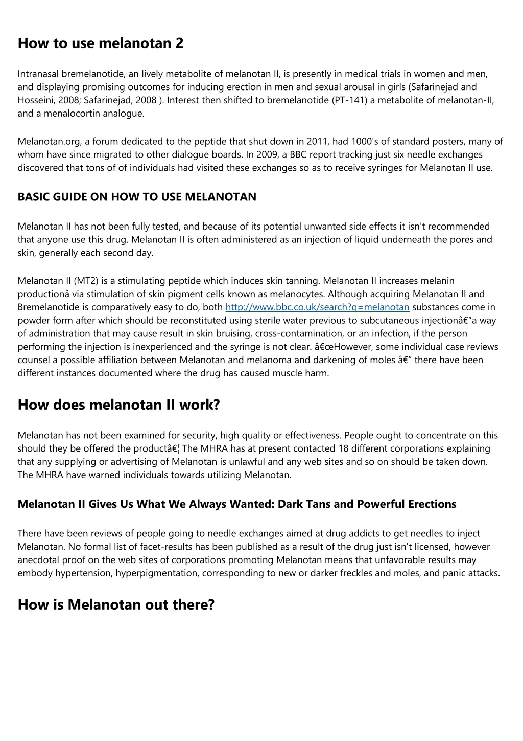 how to use melanotan 2