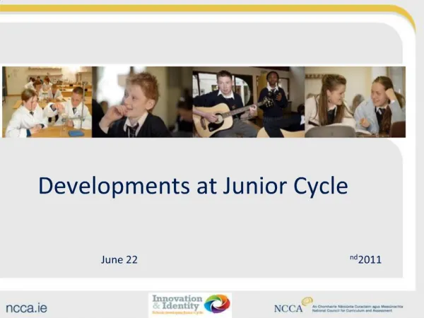 Developments at Junior Cycle