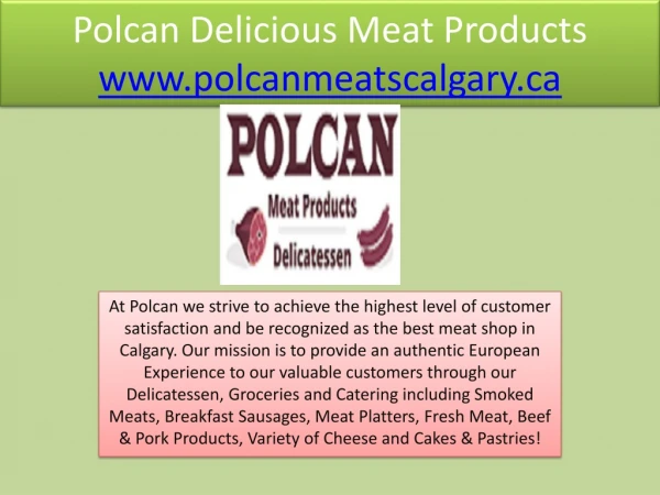 Polcan Delicious Meat Products