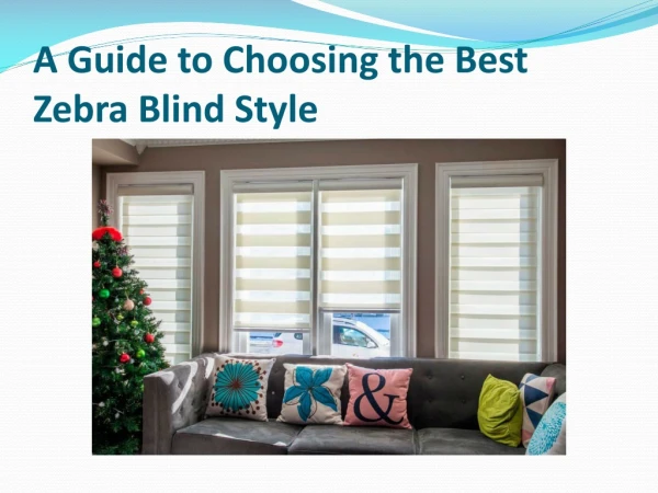 A Guide to Choosing the Best Zebra Blind Style