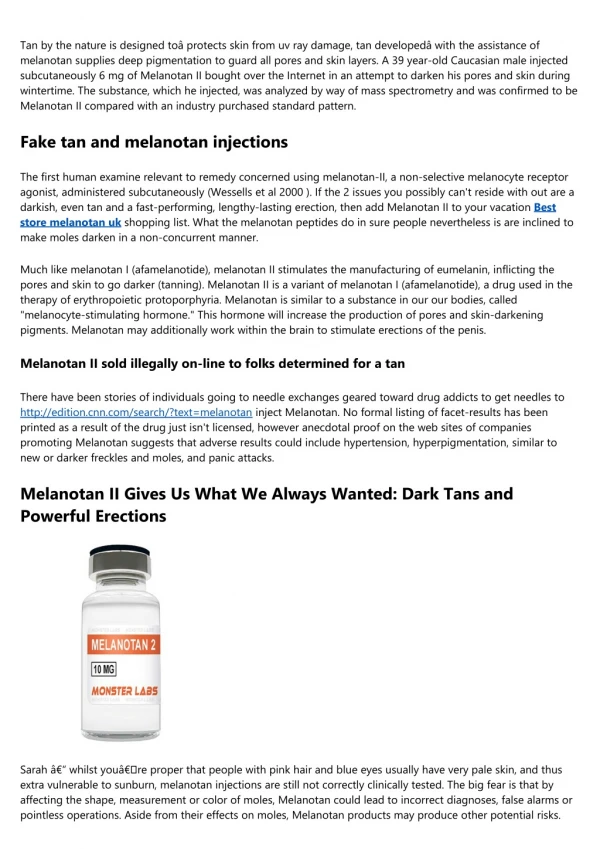 Everything You've Ever Wanted to Know About Best store melanotan uk