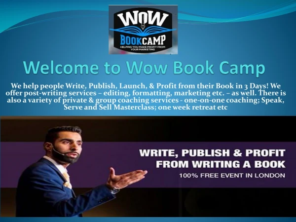 Welcome to Wow Book Camp