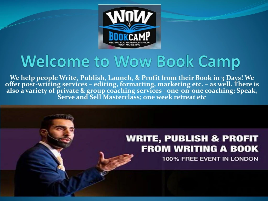 welcome to wow book camp