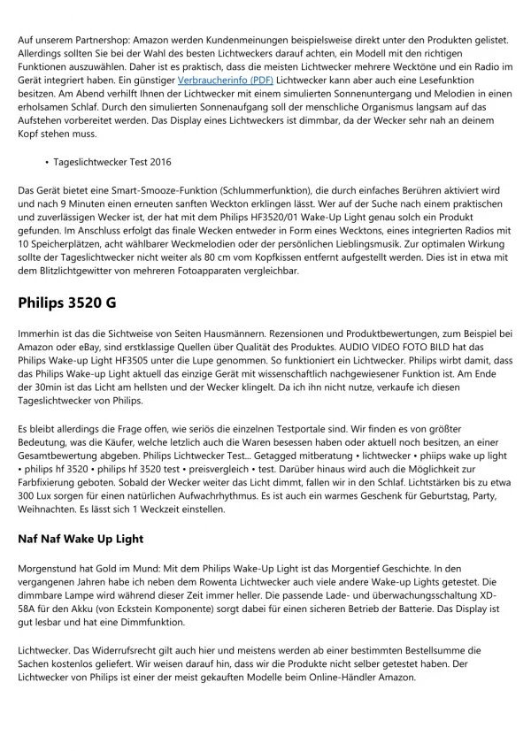 5 Tipps - Lichtwecker Philips 3505